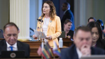 Asm. Addis speaking on Assembly Floor